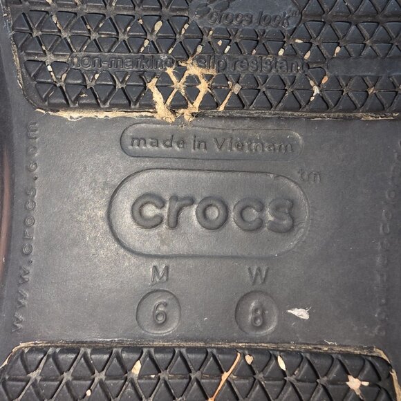 Womens Size 8 - Crocs Bistro Clogs Black Slip On Sandals Shoes - Picture 9 of 9